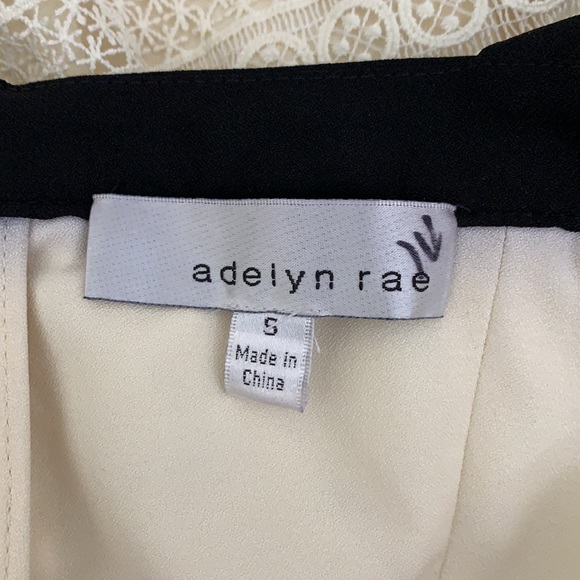 Adelyn Rae cream ivory black crochet lace halter off the shoulder tulip dress - Picture 9 of 10